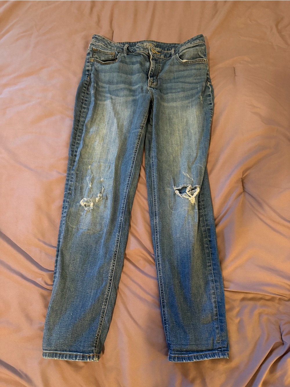 Maurice’s Distressed Blue Skinny Jeans - 12